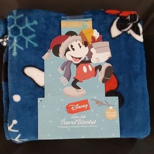 Disney Mickey and Minnie Christmas travel blanket